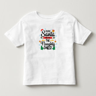 T-shirt Pour Les Tous Petits Fun cher Père Noël ils sont les vilains Noël