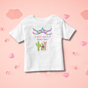 T-shirt Pour Les Tous Petits Fun Llama entier rose violet Cactus enfant anniver