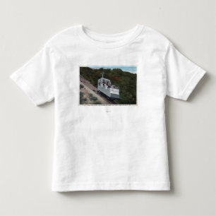 T-shirt Pour Les Tous Petits Funiculaire sur la vue de pente