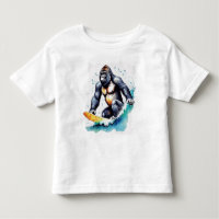 Funny gorilla surf