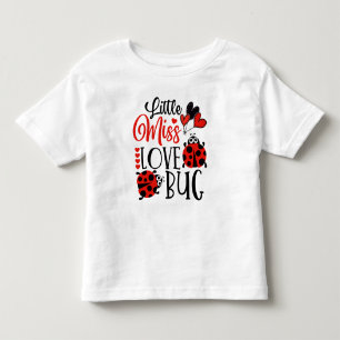 T-shirt Pour Les Tous Petits Funny Little Miss Love Bug Cute Valentines Day