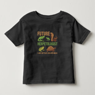 T-shirt Pour Les Tous Petits Futur Herpétologiste Reptile Amphibians Fan Kid