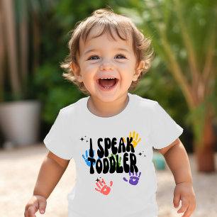 T-shirt Pour Les Tous Petits Garçons adorables "Je parle tout-petit"