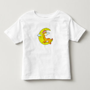 T-shirt Pour Les Tous Petits Girafe au coucher de la lune