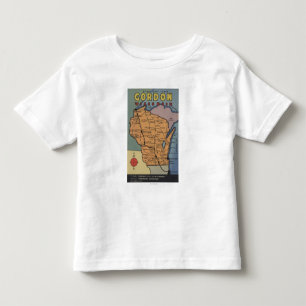 T-shirt Pour Les Tous Petits Gordon, le Wisconsin - grandes scènes de lettre