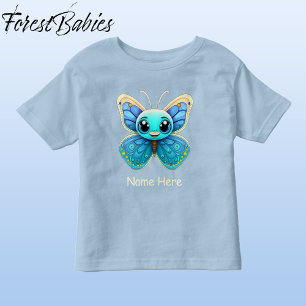 T-shirt Pour Les Tous Petits Graphique de dessin animé pour papillon bleu migno