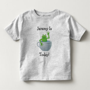 T-shirt Pour Les Tous Petits Grenouille personnelle de 5e anniversaire dans la