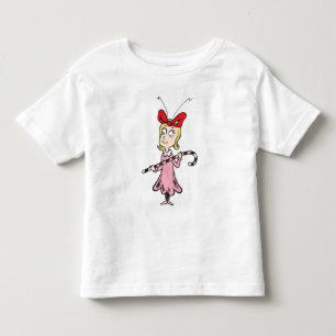 T-shirt Pour Les Tous Petits Grinch   Cindy-Lou Who - Tenant un bâton de bonbon
