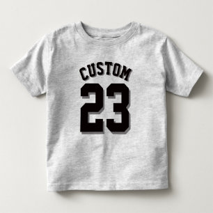 T-shirt Pour Les Tous Petits Gris et noir Jersey du sport