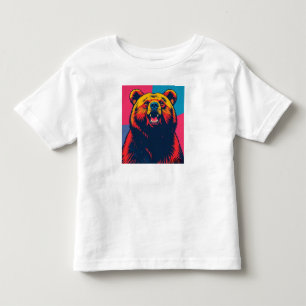 T-shirt Pour Les Tous Petits Grizzly Bear Pop Art