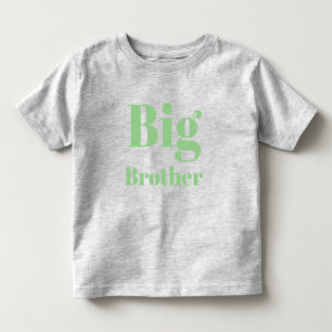 T-shirt Pour Les Tous Petits Gros Frère des lettres vert sauge mignon