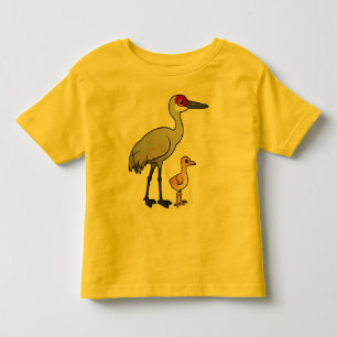 T-shirt Pour Les Tous Petits Grue de Sandhill avec le poussin