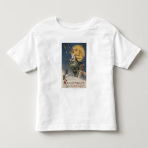 T-shirt Pour Les Tous Petits Halloween GreetingWitch en vol