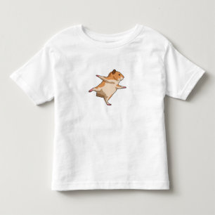T-shirt Pour Les Tous Petits Hamster au Yoga Stretching Legs