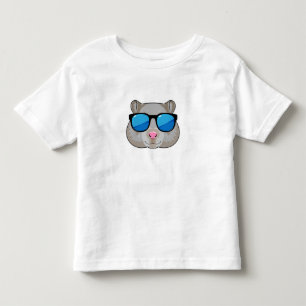 T-shirt Pour Les Tous Petits Hamster avec lunettes de soleil