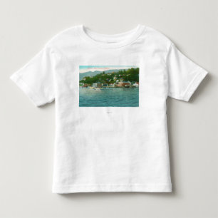 T-shirt Pour Les Tous Petits Harborview avec des yachts et des bateaux à voile