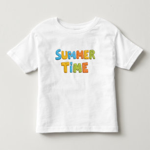 T-shirt Pour Les Tous Petits Heure d'été - Temps d'été coloré Texte