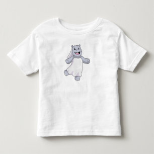 T-shirt Pour Les Tous Petits Hippopotame en mariée avec voile