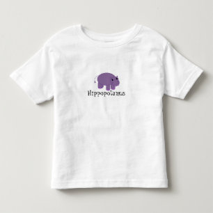 T-shirt Pour Les Tous Petits Hippopotame violet