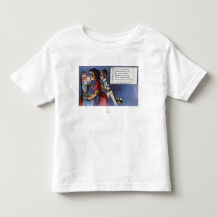 T-shirt Pour Les Tous Petits Homme et femme couple à la lumière des bougies