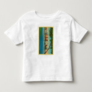 T-shirt Pour Les Tous Petits Horizon d'Oakland à travers le lac Merritt