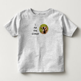 T-shirt Pour Les Tous Petits I Am The Cutest Kid (photo de bébé chèvre)