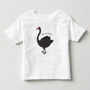 T-shirt Pour Les Tous Petits Illustration de cygne noir