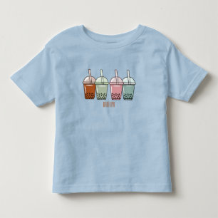 T-shirt Pour Les Tous Petits Illustration de dessin animé pour le thé de bulle