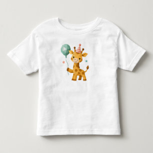 T-shirt Pour Les Tous Petits Illustration de fête d'animal personnalisée de Geo