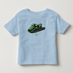 T-shirt Pour Les Tous Petits Illustration de jet ski de dessin animé