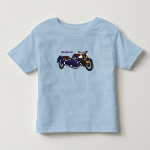 T-shirt Pour Les Tous Petits Illustration de moto pourpre Sidecar