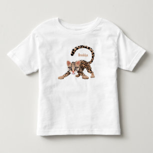 T-shirt Pour Les Tous Petits Illustration d'ocelot mignon