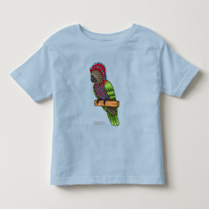 T-shirt Pour Les Tous Petits Illustration d'oiseau perroquet à tête de faucon