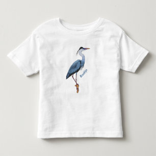 T-shirt Pour Les Tous Petits Illustration du grand héron bleu