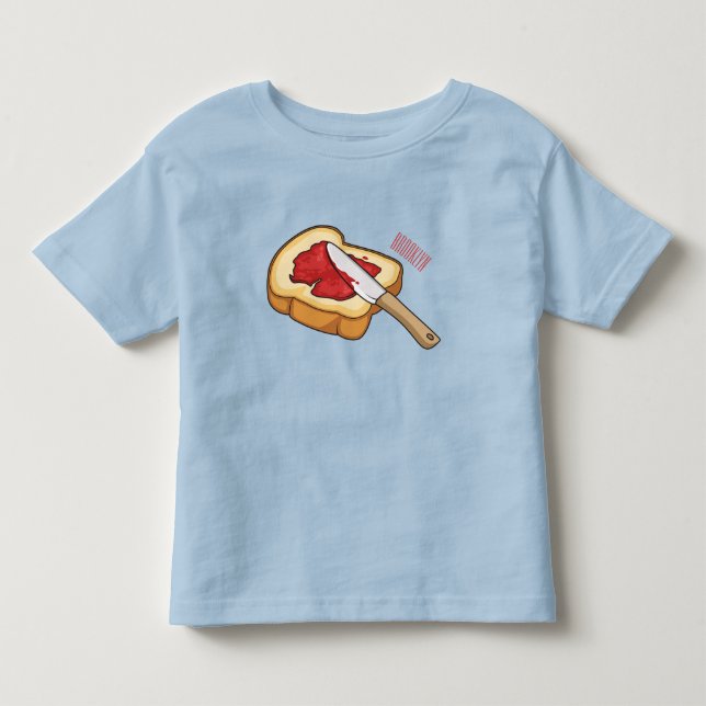 T-shirt Pour Les Tous Petits Illustration du pain et de la confiture (Devant)