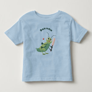 T-shirt Pour Les Tous Petits Illustration d'un insecte du cricket vert mou