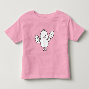 T-shirt Pour Les Tous Petits Illustration Pastel Pink Cute Pâques poussins et o
