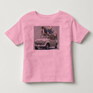 T-shirt Pour Les Tous Petits image humoristique d'un groupe d'animaux.