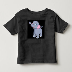 T-shirt Pour Les Tous Petits Image imprimée d'éléphant mignon et adorable