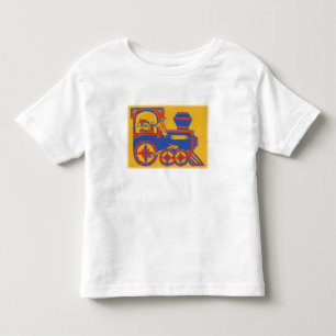 T-shirt Pour Les Tous Petits Imprimer bloc train Père Noël vintage