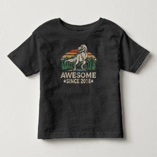 T-shirt Pour Les Tous Petits Incroyable depuis 2018 Dinosaure 6 ans 6e annivers