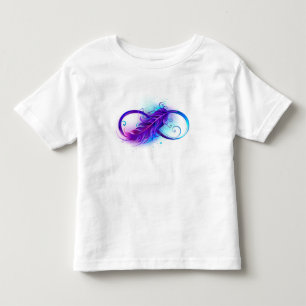 T-shirt Pour Les Tous Petits Infinity with purple feather