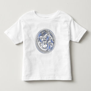 T-shirt Pour Les Tous Petits Insigne de dragon de style de chrome sur la copie