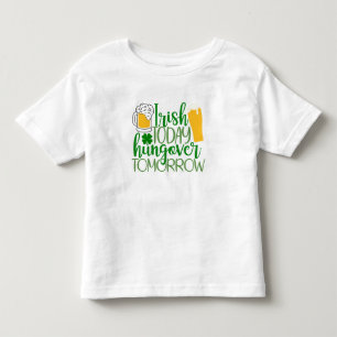 T-shirt Pour Les Tous Petits Irlandais Aujourd'hui, Hungover Demain Toddler T-s