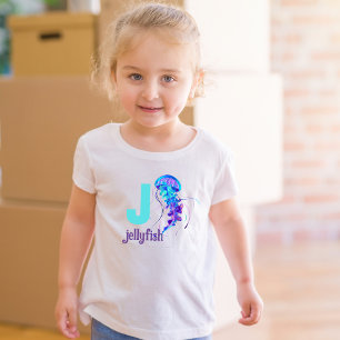 T-shirt Pour Les Tous Petits J est pour Méduse : Voyage dans l'Océan