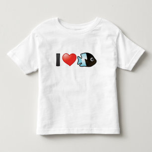 T-shirt Pour Les Tous Petits J'Aime Bicolor Damselfish