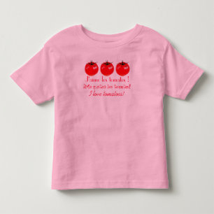 T-shirt Pour Les Tous Petits J'aime des tomates !