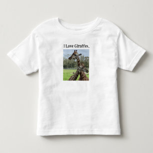 T-shirt Pour Les Tous Petits J'aime Giraffes