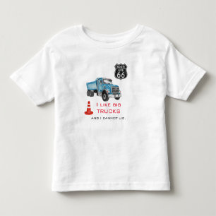 T-shirt Pour Les Tous Petits J'Aime Les Gros Camions, Je Ne Peux Pas Mentir - B