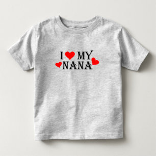 T-shirt Pour Les Tous Petits J'Aime Mon Nana Toddler Tee